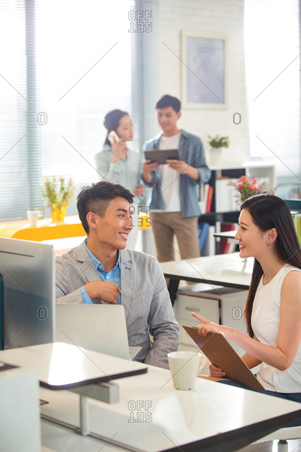 Business men and women in the office