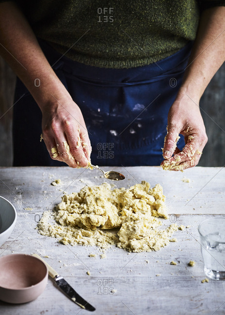 Pastry being made by hand