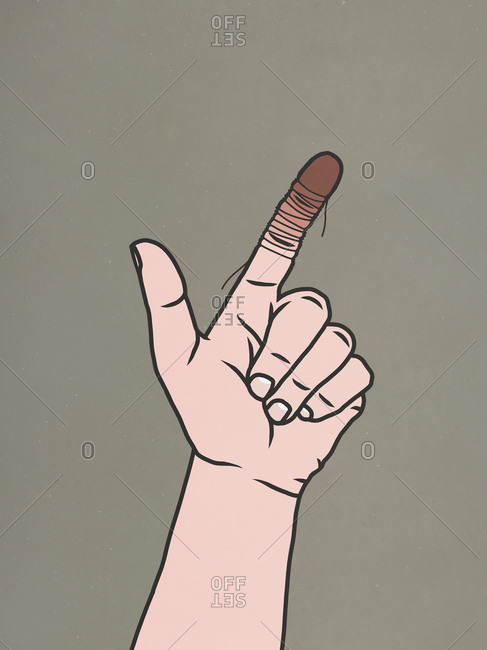 String wrapped around finger cutting off blood