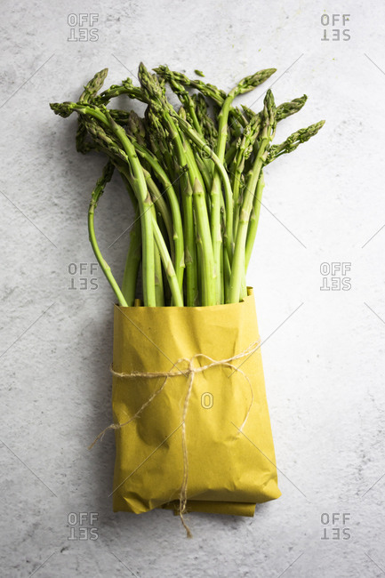 Asparagus in a paper bag