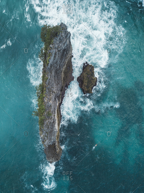 Man snorkeling in ocean- Nusa Penida island- Bali- Indonesia