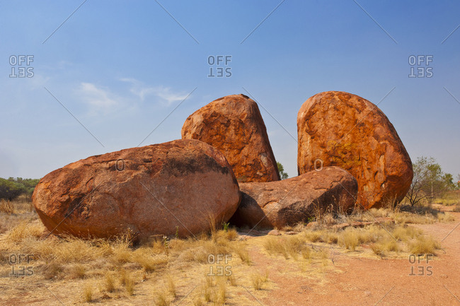 Granite boulders in the Devil's Marbles Conservation Reserve- Northern Territory- Australia