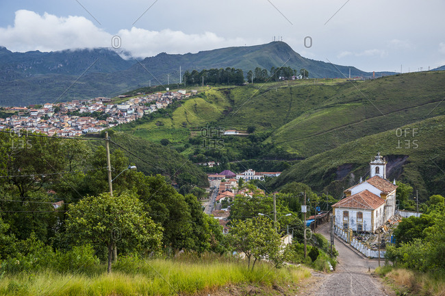 Mountains at the colonial town of Ouro Preto- Minas Gerais- Brazil