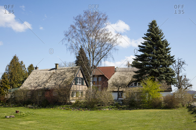 Thatched roof houses- Putbus- Ruegen- Germany