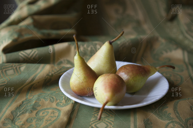 Plate of pears