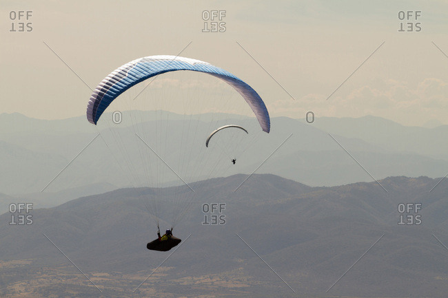 Paragliding in Taxco, Guerrero, Mexico.