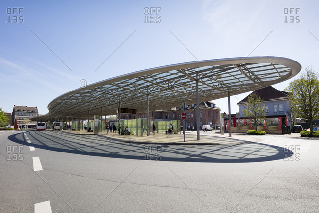 April 19, 2018: Germany- Herne- central bus station