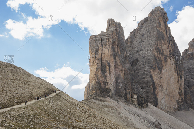 Tre Cime di Lavaredo- Nature Park Tre Cime- Unesco World Heritage Natural Site- Sexten Dolomites- Italy