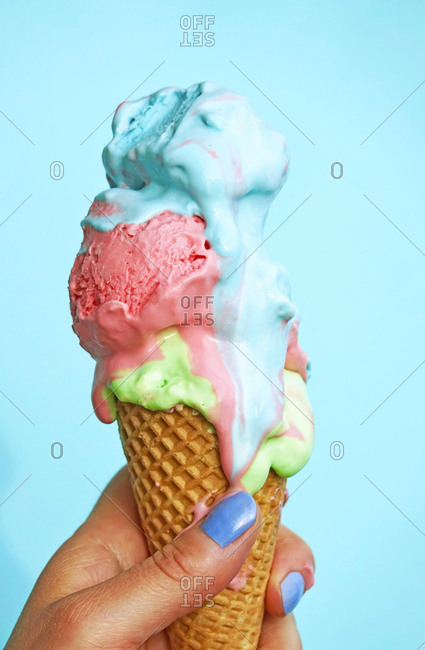 colored ice cream cones