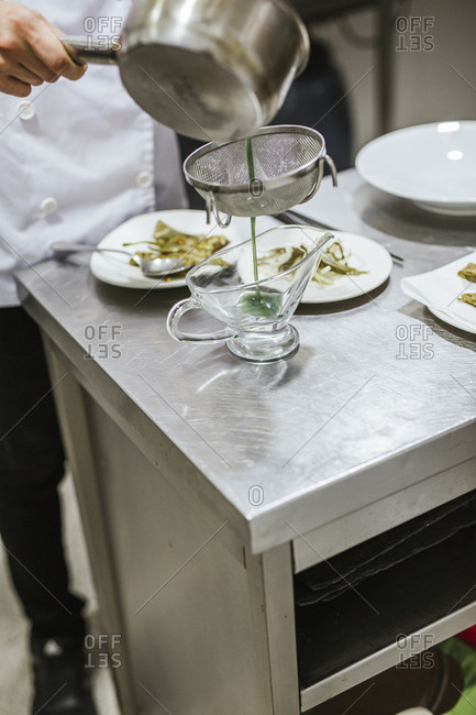 Junior chefs preparing a dessert