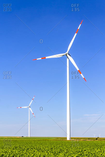 Wind wheels on field-  Hesse- Germany