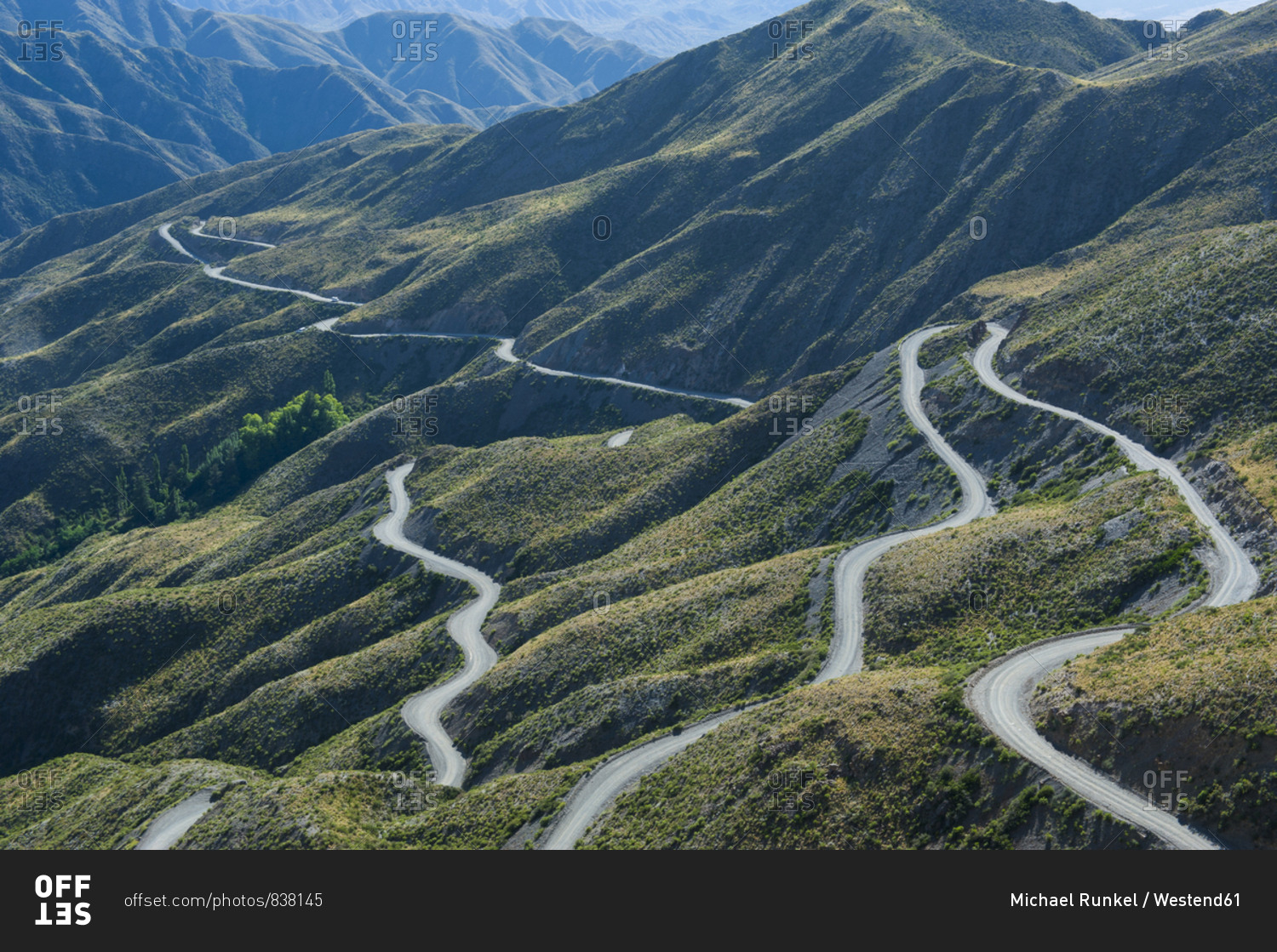 Serpentine- mountain road near Mendoza- Argentina- South America