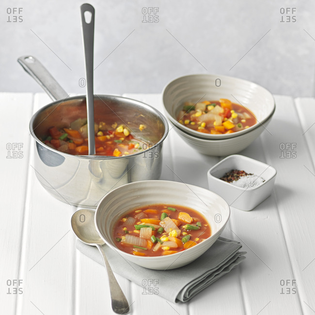 Homemade vegetarian soup