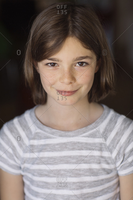 Portrait of brunette girl