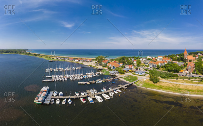 May 29, 2018: Germany- Mecklenburg-Western Pomerania- Bay of Wismar- Peninsula Wustrow- Baltic sea seaside resort Rerik- harbor