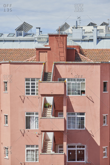 Pink apartment home in Lisbon, Portugal
