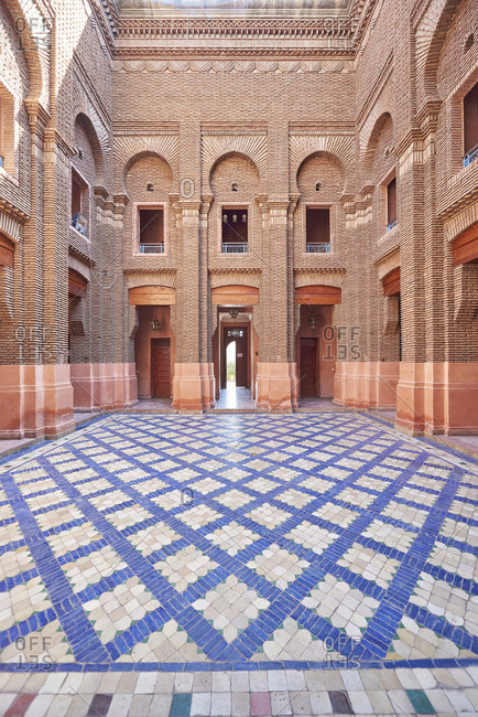 Interior of building in Marrakesh, Morocco, Africa