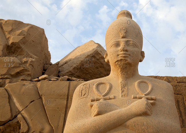 Statue at the Karnak temple complex, Luxor, Egypt