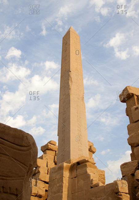 Remains of structures at the Karnak temple complex, Luxor, Egypt