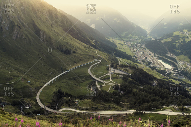 Switzerland- Ticino- Tremola- Gotthard Pass road