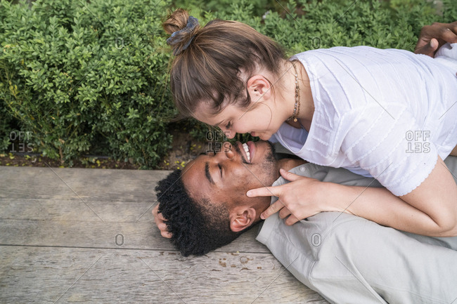 Happy young couple in love
