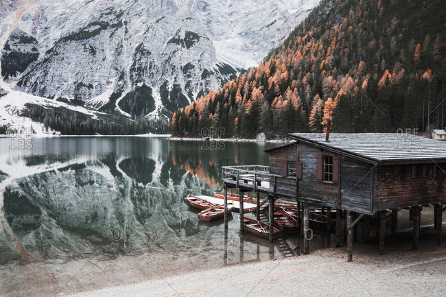 Braies Autumn Stock Photos Offset