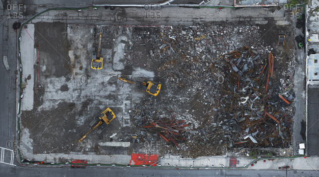Clearing old building for new construction, downtown Atlanta, Georgia