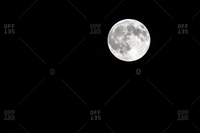 Low angle view of full moon