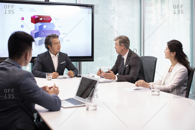 Business people talking in conference room