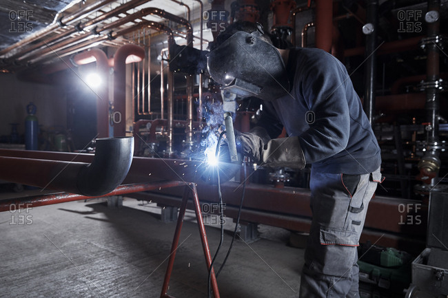 Welder at work