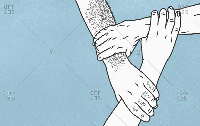 hands holding on together in unity stock photos - OFFSET
