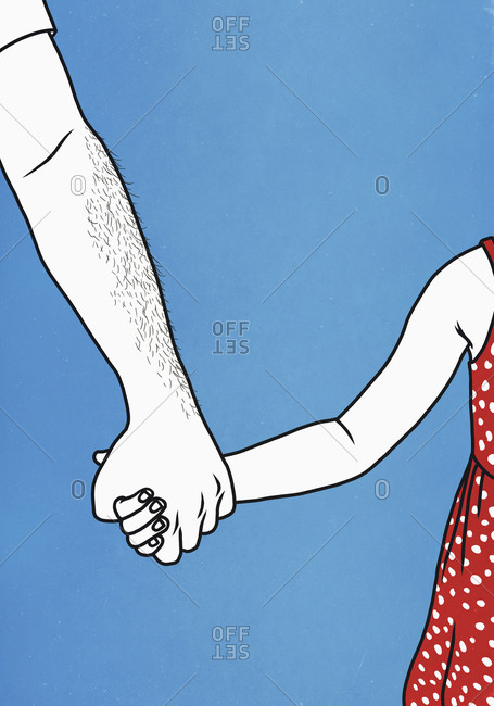 Father and daughter holding hands