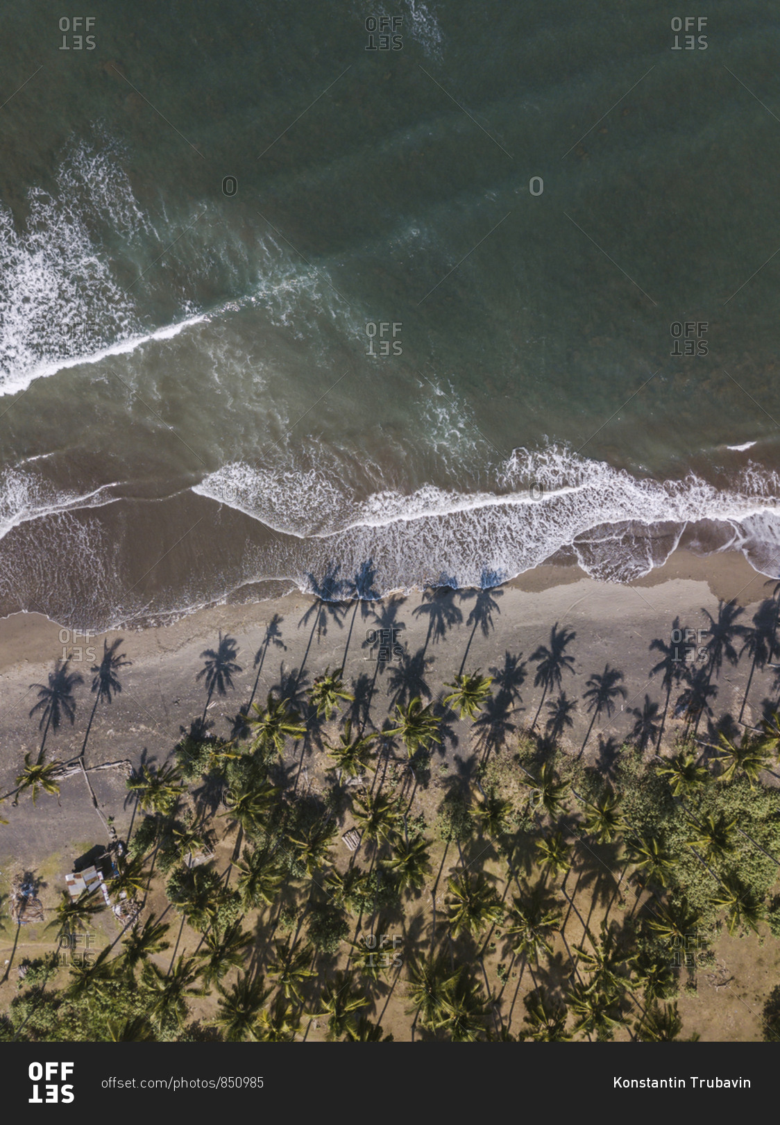 Aerial view of Medewi beach, Bali, Indonesia