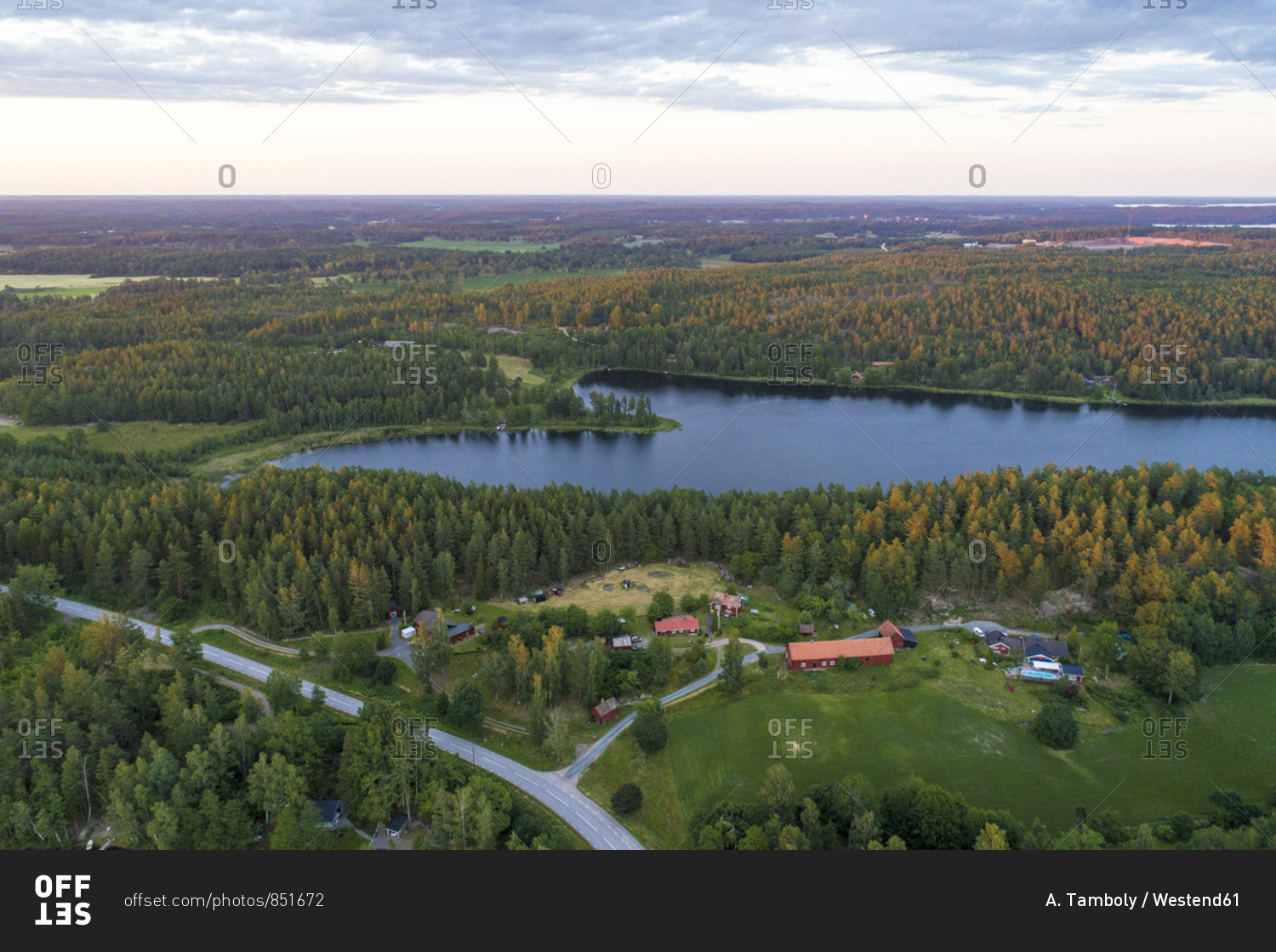 A lake at sunset in Tjust region- Southeastern Sweden