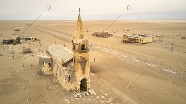 July 12, 2019: Aerial view of Tigres Island- Angola