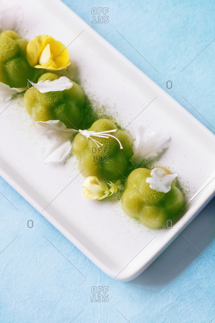 Colorful flower shaped treats