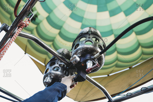 Blowing Up a Hot Air Balloon. Inside A Hot Air Balloon.
