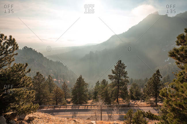 Misty morning in the Rocky Mountains