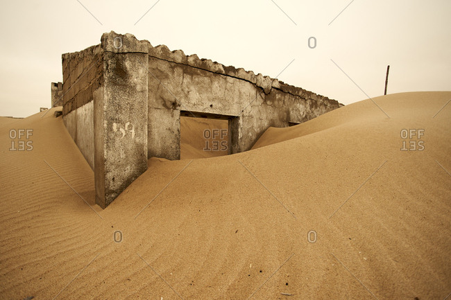 Remainings of a colonial Portuguese house at the abandoned village of Ilha dos Tigres- Angola