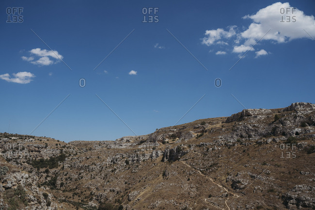 View of ancient Sassi di Matera, one of the three oldest cities in the world