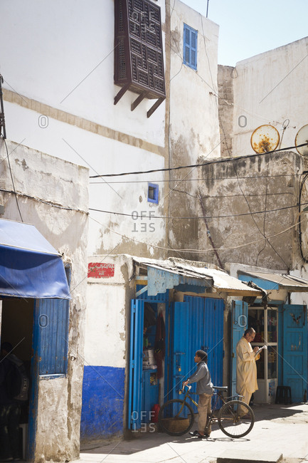 March 29, 2013: Small shops in Essaouira, Morocco, Africa