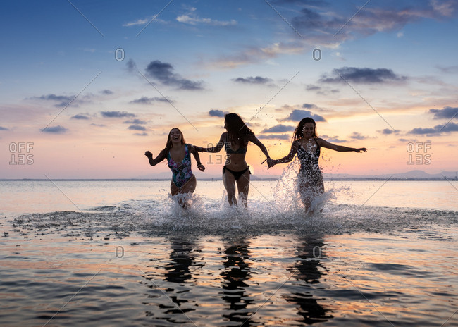 Fit fellows having fun at sea