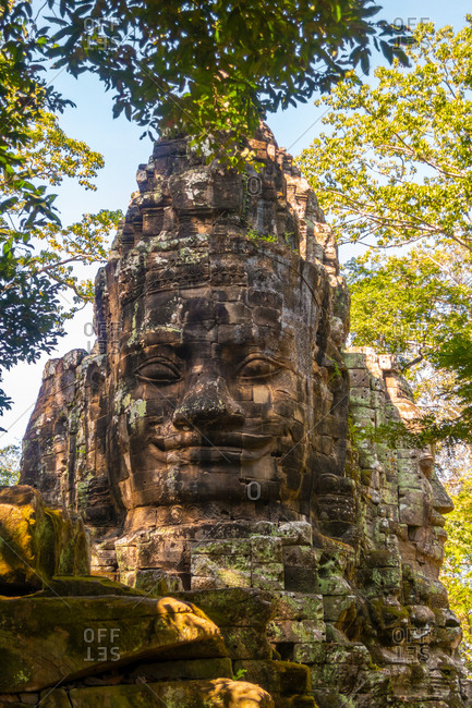 Statues at the entrance to Angkor Thom Cambodia