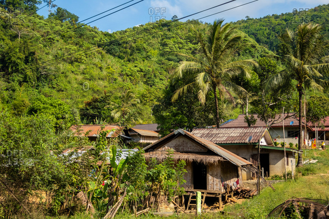 Hill village near Vang Vieng in Laos