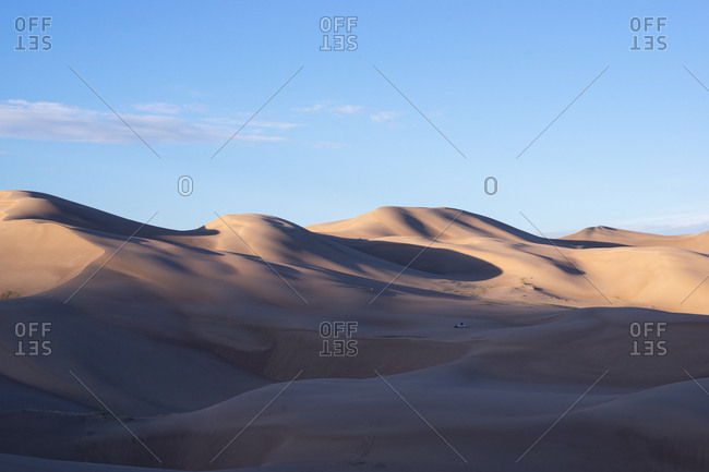 Morning Light in Desert while Camping Great Sand Dunes National Park