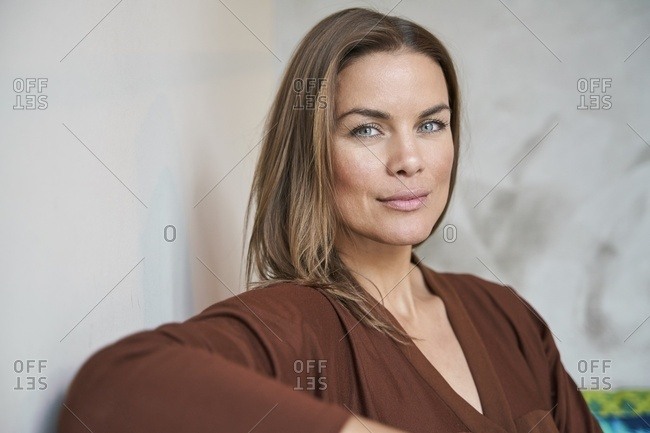 Portrait of attractive brunette woman