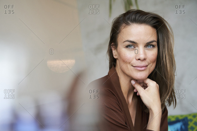 Portrait of attractive brunette woman