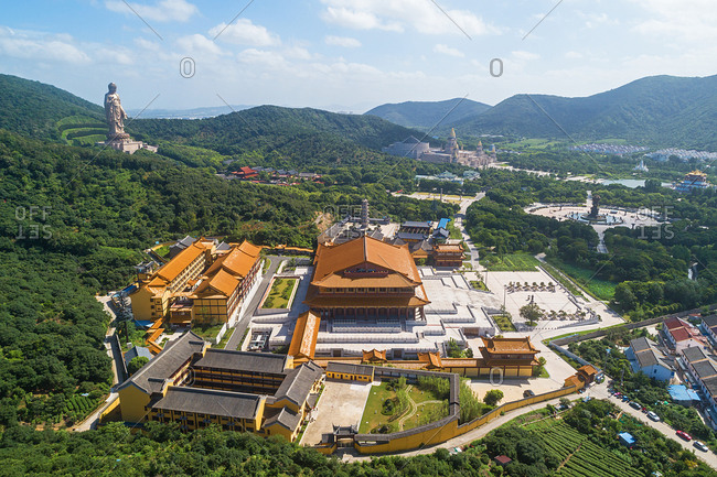 September 23, 2019: Wuxi lingshan scenic spot scenic landscape