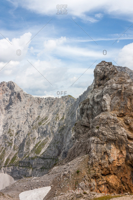 Das Karwendel, Ausblick in die Berge der Alpen,