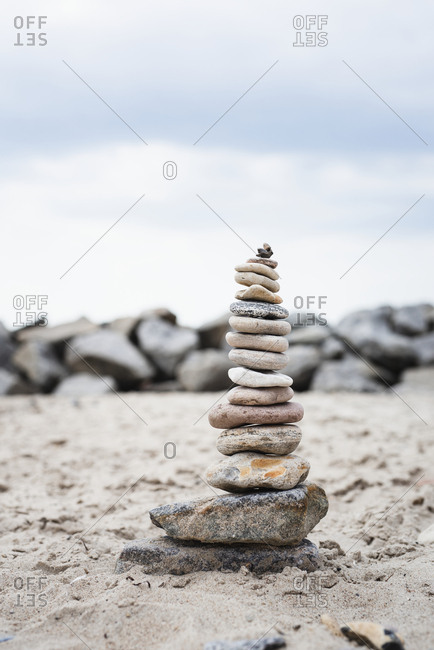Rock stack on beach